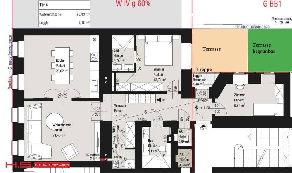 4-Zimmer-Wohnung kaufen in Wien – 95 m², € 849.000 – Bild 26 von 26