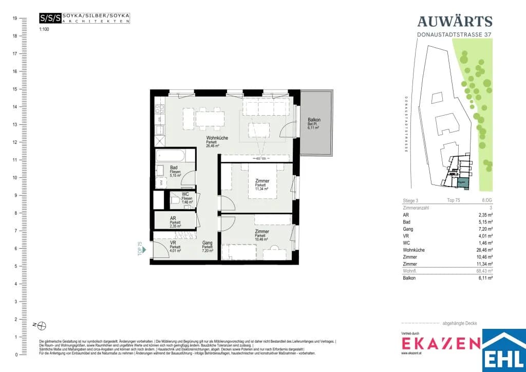 3-Zimmer-Wohnung mieten in Wien – 68,43 m², € 2.070 – Bild 20 von 20