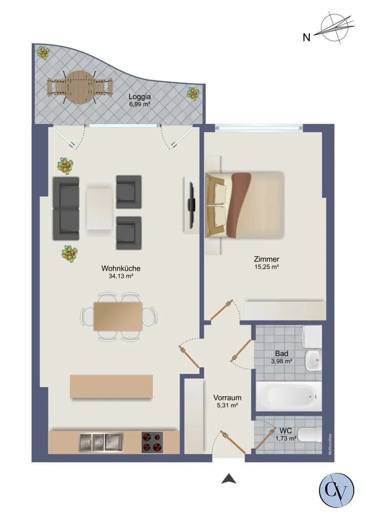 2-Zimmer-Wohnung kaufen in Wien – 60,4 m², € 420.000 – Bild 13 von 13