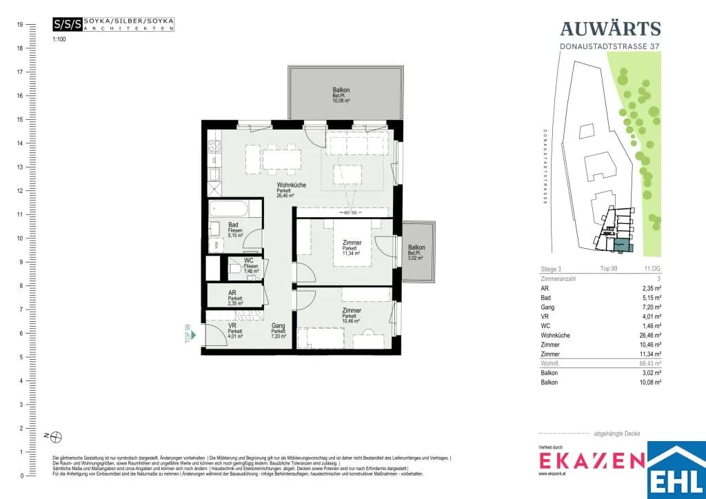 3-Zimmer-Wohnung mieten in Wien – 68,43 m², € 2.347 – Bild 20 von 20
