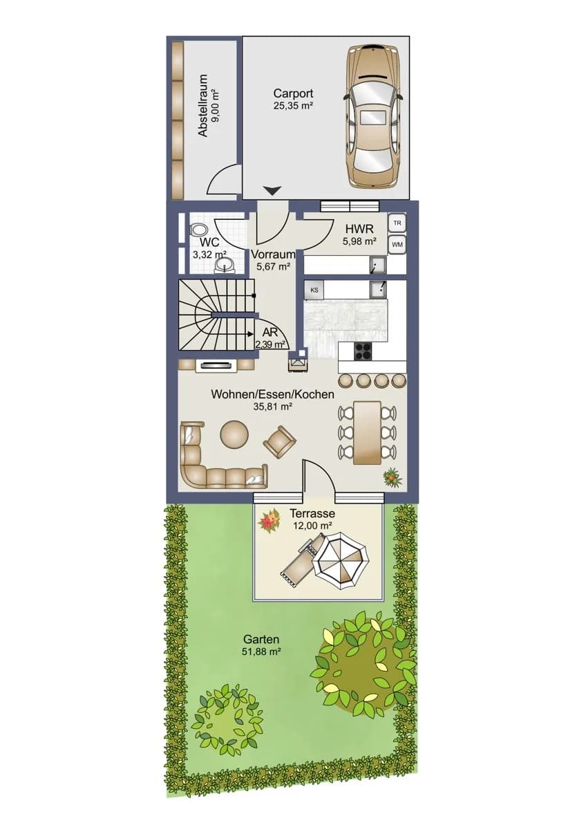 4-Zimmer-Haus kaufen in Klagenfurt Land – 103,59 m², € 299.900 – Bild 8 von 9