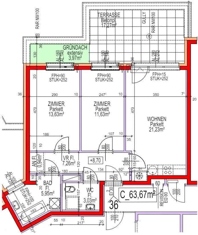 3-Zimmer-Wohnung kaufen in Neunkirchen – 64 m², € 303.840 – Bild 13 von 13