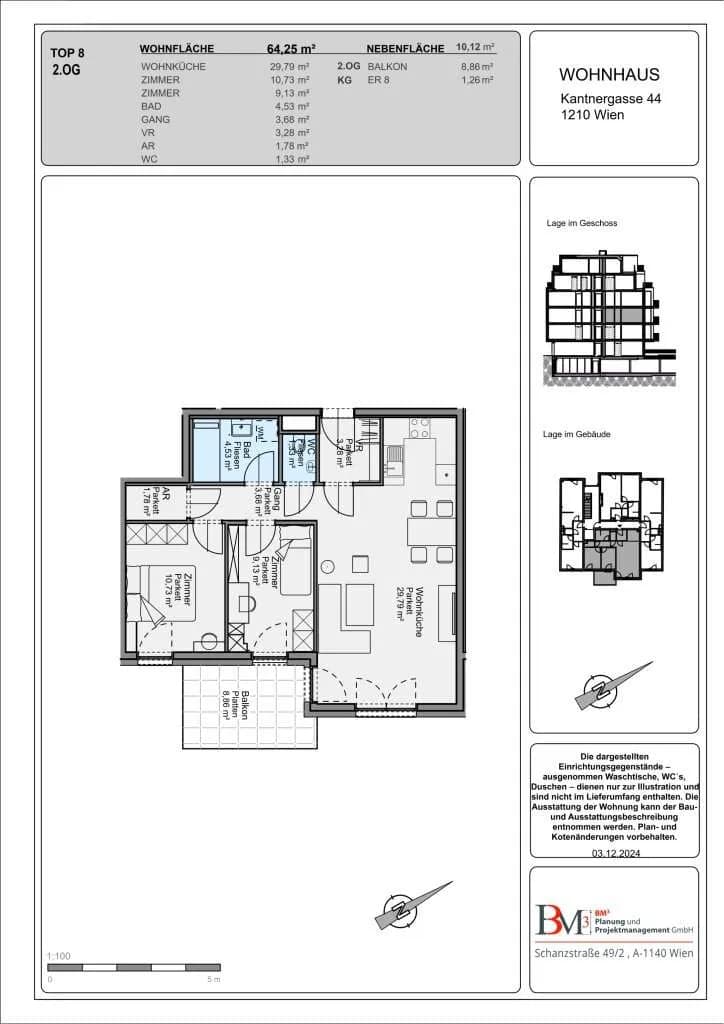 3-Zimmer-Wohnung kaufen in Wien – 64,25 m², € 335.000 – Bild 23 von 23