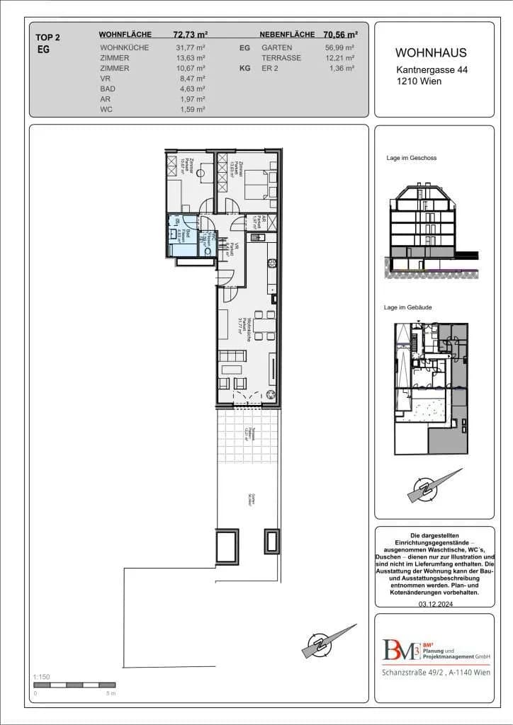 3-Zimmer-Wohnung kaufen in Wien – 72,73 m², € 395.000 – Bild 19 von 19