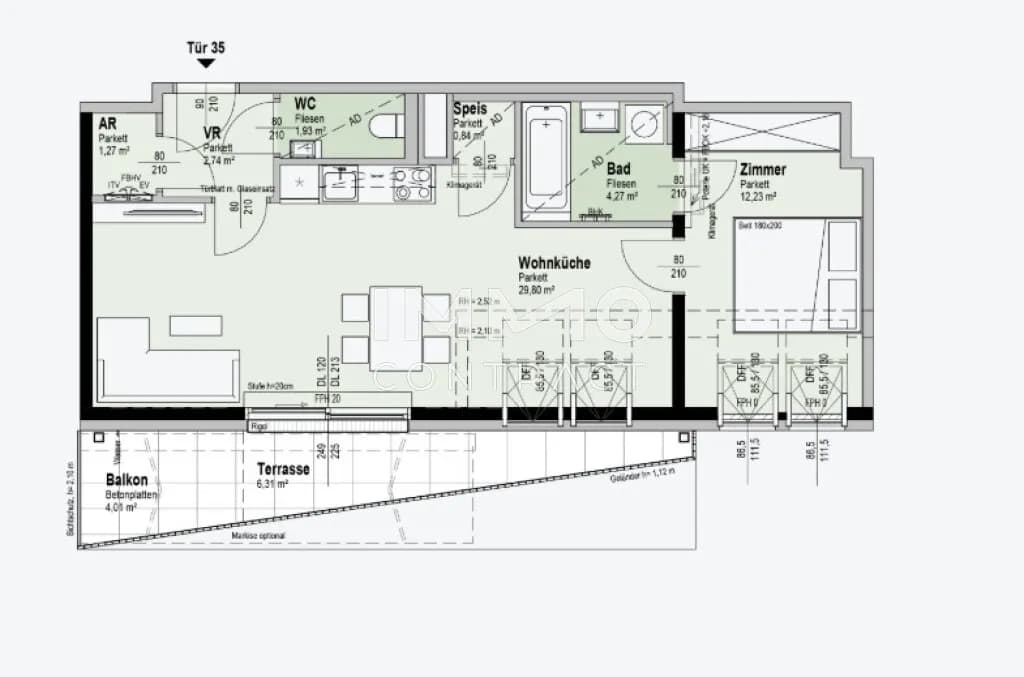 2-Zimmer-Wohnung kaufen in Wien – 53,08 m², € 365.600 – Bild 9 von 9