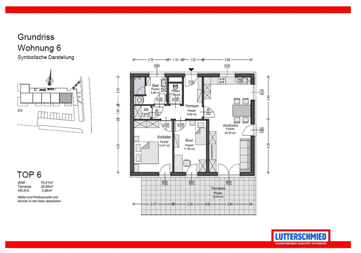 3-Zimmer-Wohnung mieten in Südoststeiermark – 70,95 m², € 1.116 – Bild 19 von 22