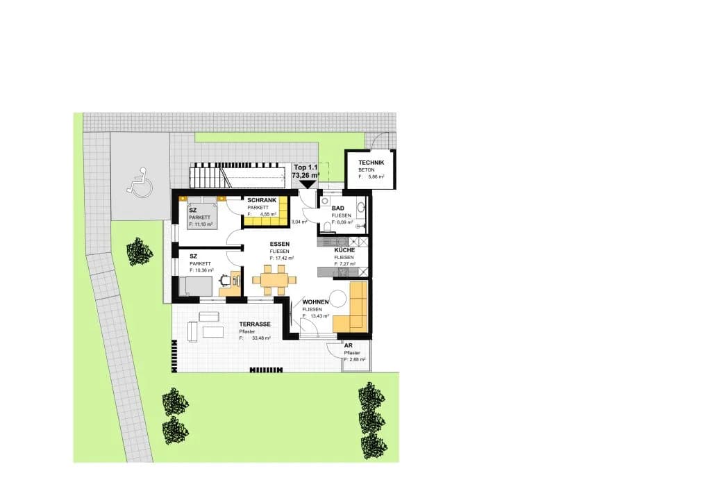 3-Zimmer-Wohnung kaufen in Graz – 73,26 m², € 365.500 – Bild 6 von 6