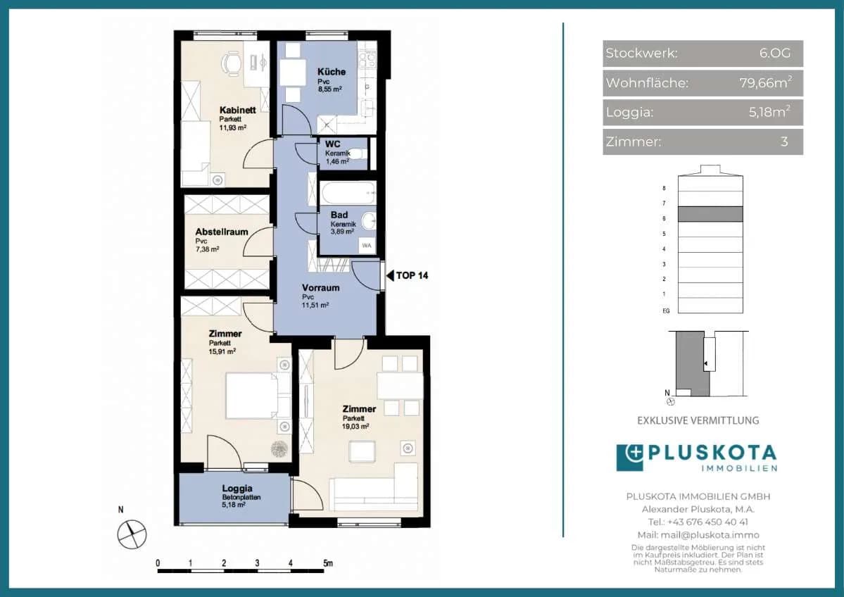 3-Zimmer-Wohnung kaufen in Wien – 79,66 m², € 350.000 – Bild 15 von 15