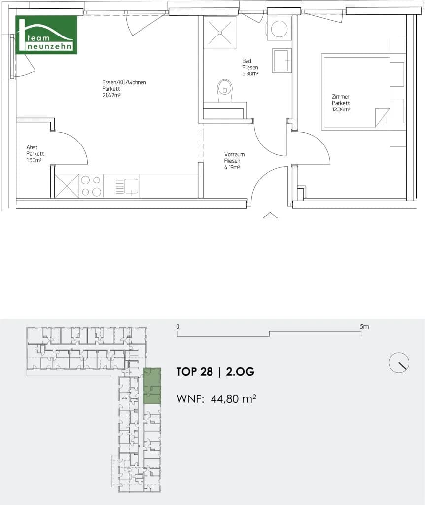2-Zimmer-Wohnung mieten in Graz – 44,8 m², € 669 – Bild 14 von 14