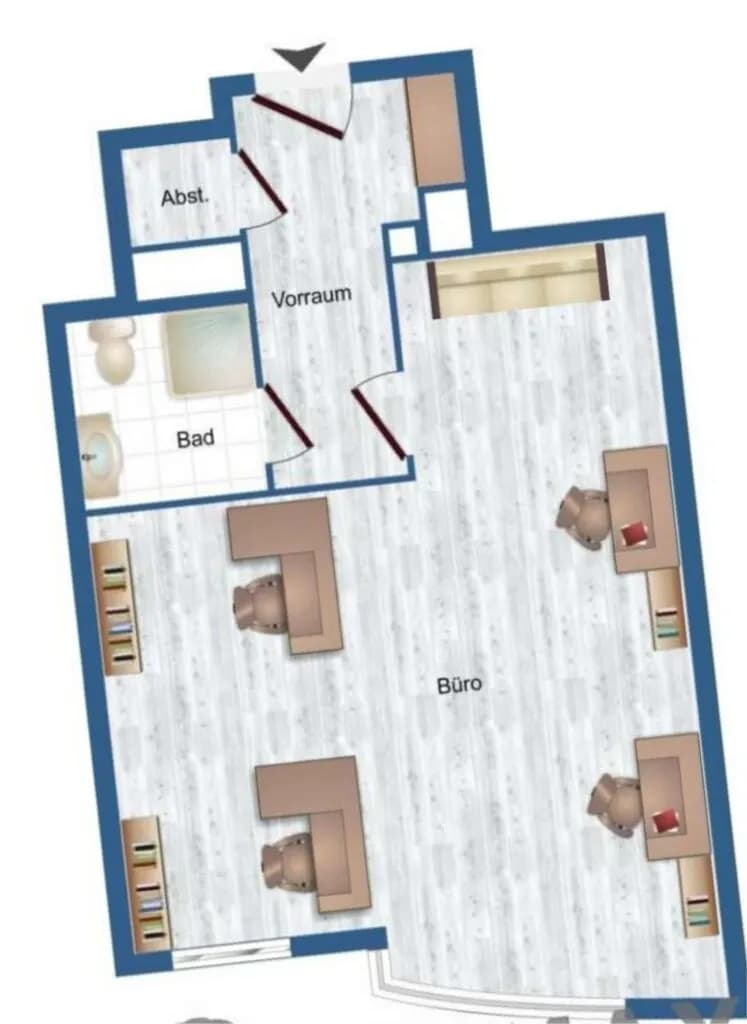 1-Zimmer-Gewerbeimmobilie mieten in Wien – 37 m², € 900 – Bild 5 von 5