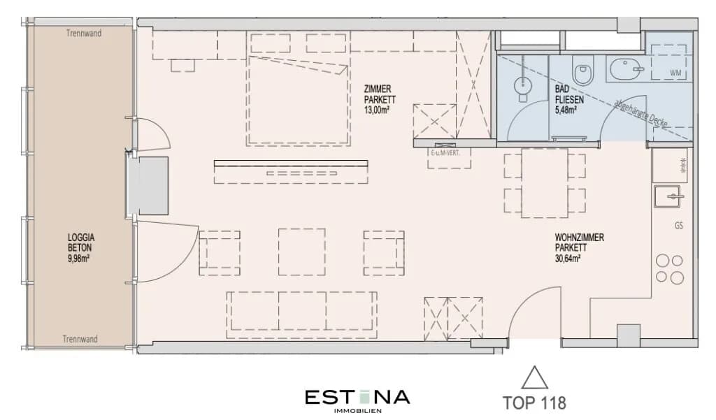 2-Zimmer-Wohnung mieten in Wien – 49,13 m², € 1.550 – Bild 23 von 23
