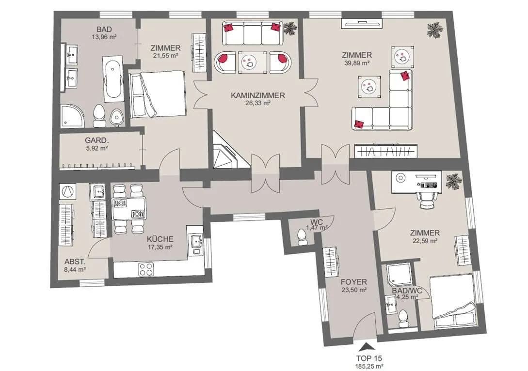 4-Zimmer-Wohnung kaufen in Wien – 185,25 m², € 2.395.000 – Bild 11 von 12