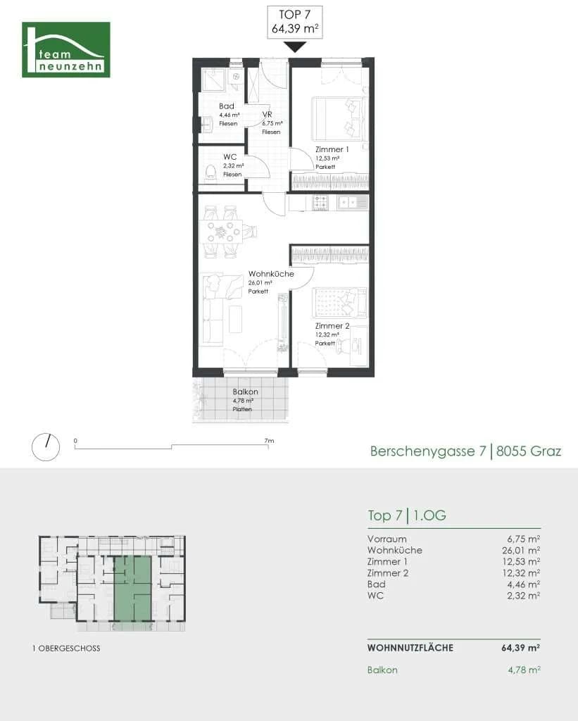 Immobilie kaufen in Graz – 64,39 m², € 264.330 – Bild 9 von 9