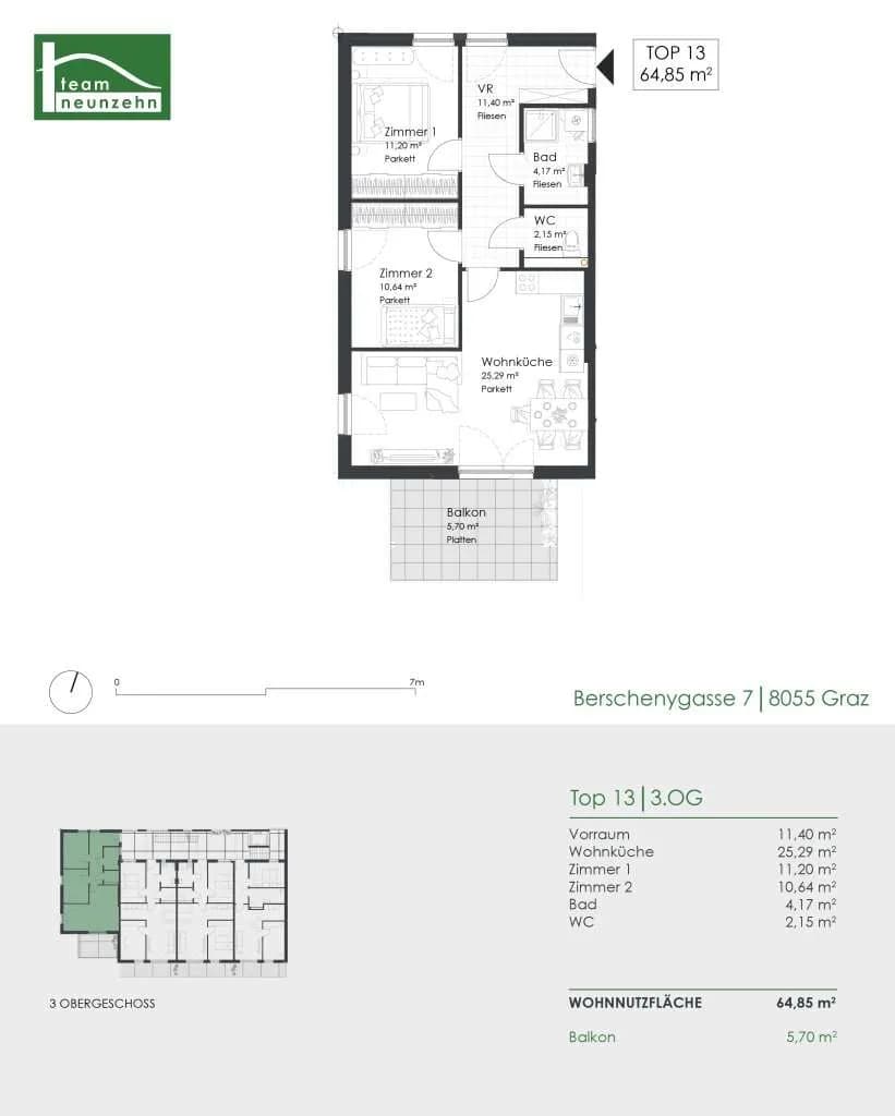 3-Zimmer-Wohnung kaufen in Graz – 64,85 m², € 308.000 – Bild 10 von 10