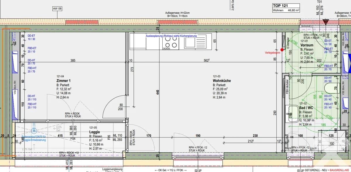 2-Zimmer-Wohnung mieten in Graz – 46,8 m², € 729 – Bild 6 von 6