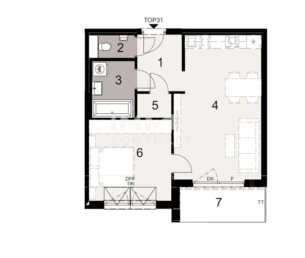 2-Zimmer-Wohnung kaufen in Wien – 50,34 m², € 354.200 – Bild 7 von 7