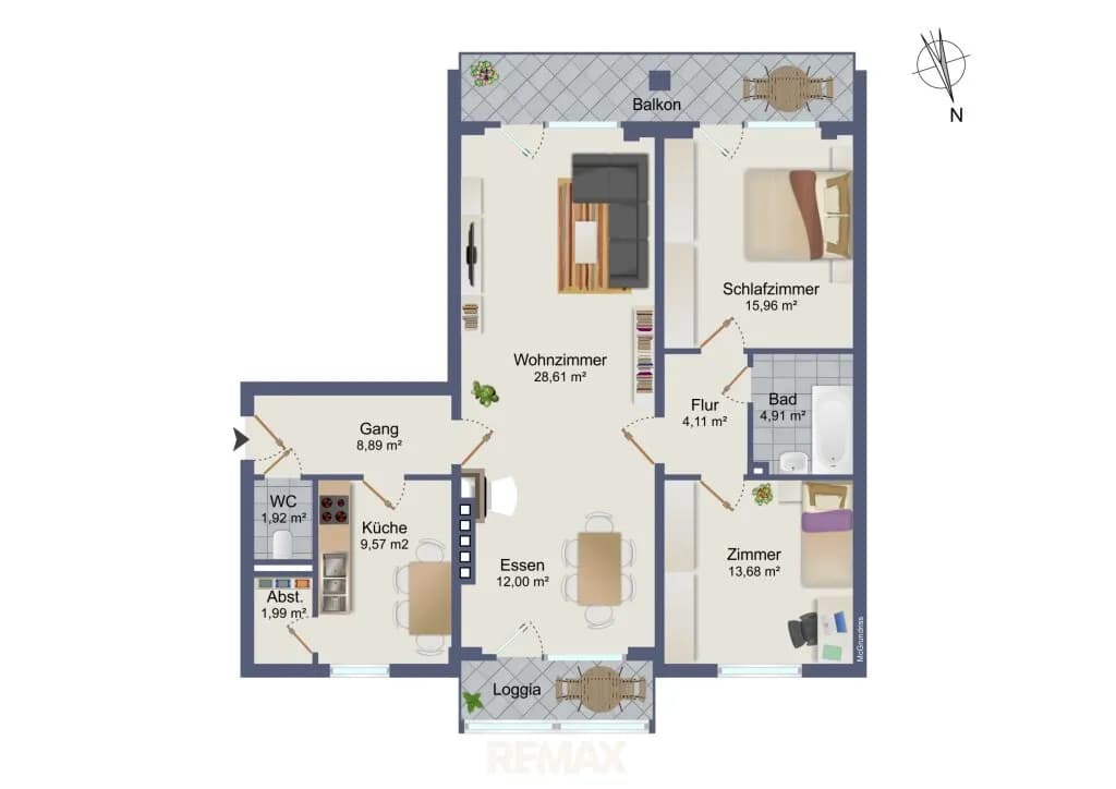 3-Zimmer-Wohnung kaufen in Graz-Umgebung – 95,64 m², € 169.000 – Bild 2 von 17