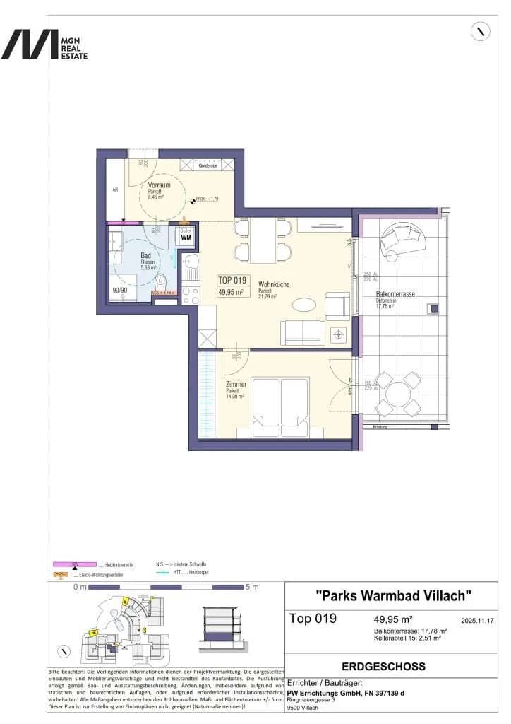 2-Zimmer-Wohnung kaufen in Villach – 49,95 m², € 293.000 – Bild 12 von 13