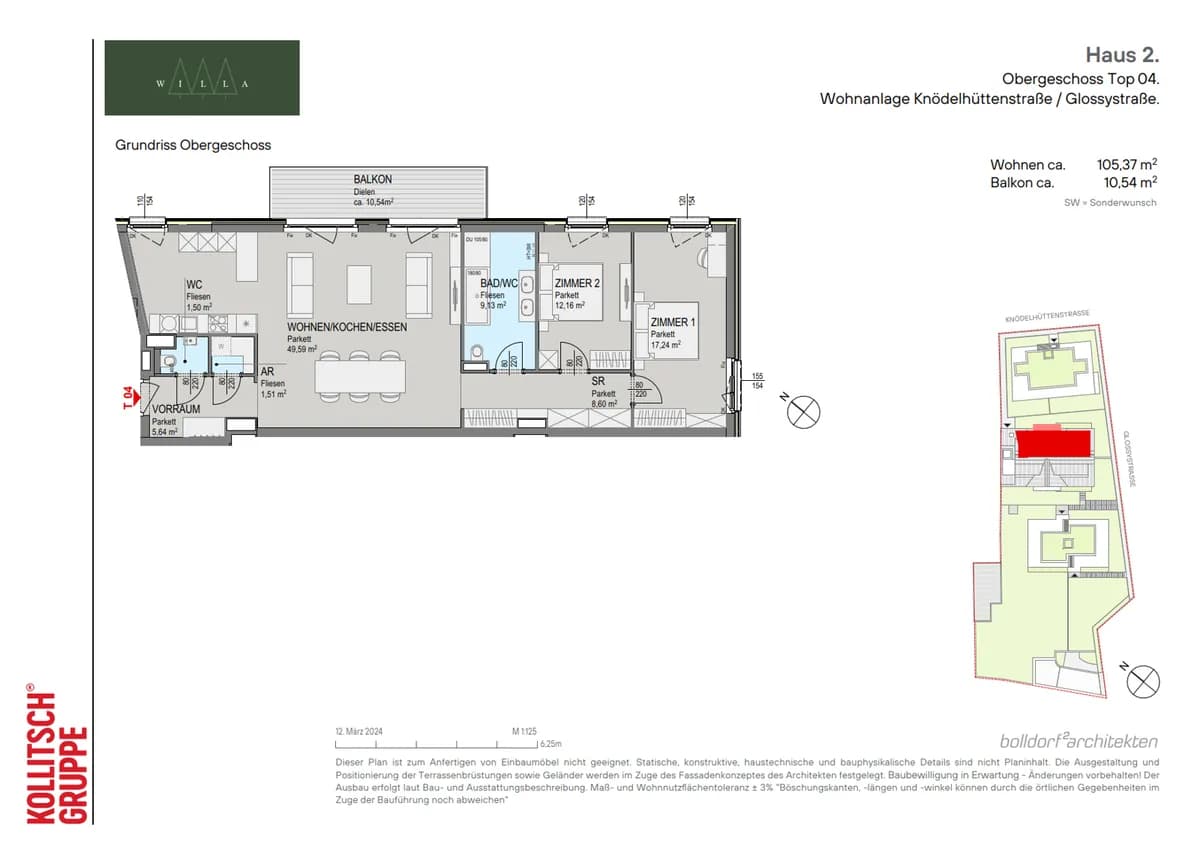 3-Zimmer-Wohnung kaufen in Wien – 105,37 m², € 849.000 – Bild 2 von 12