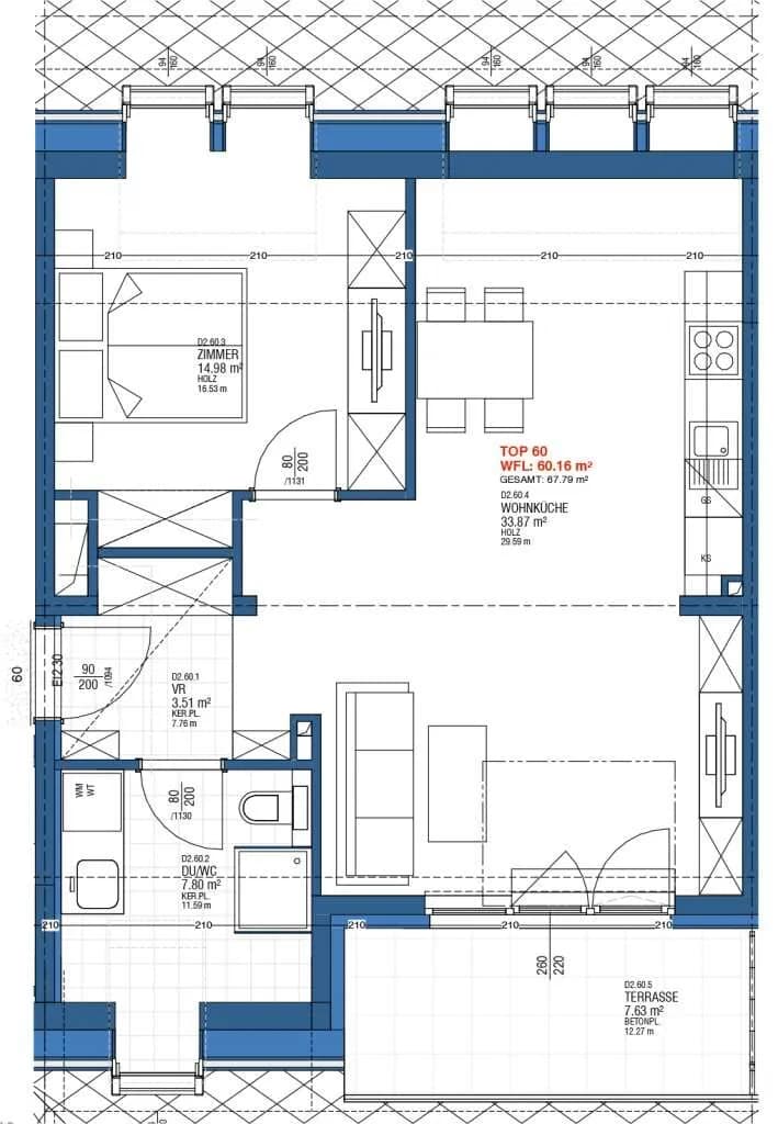 2-Zimmer-Wohnung kaufen in Wien – 60,16 m², € 389.000 – Bild 10 von 10