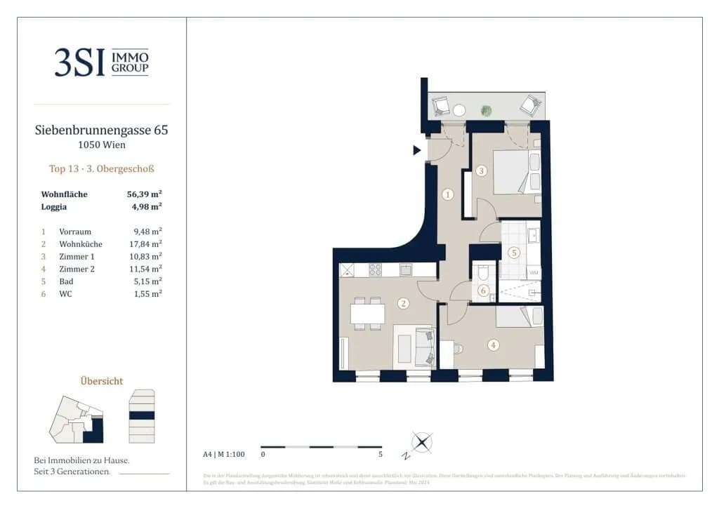 3-Zimmer-Wohnung kaufen in Wien – 61,3 m², € 480.000 – Bild 24 von 24