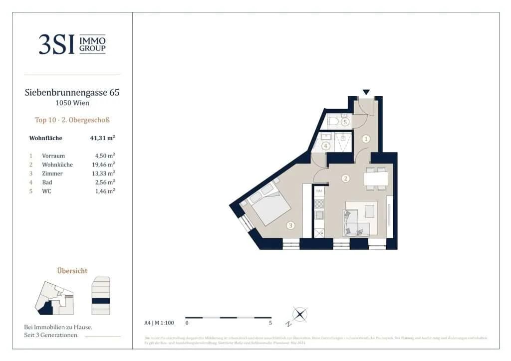 2-Zimmer-Wohnung kaufen in Wien – 41,31 m², € 330.000 – Bild 21 von 21