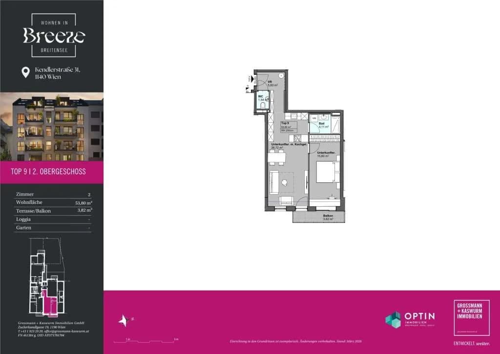 2-Zimmer-Wohnung kaufen in Wien – 53,8 m², € 388.020 – Bild 13 von 14