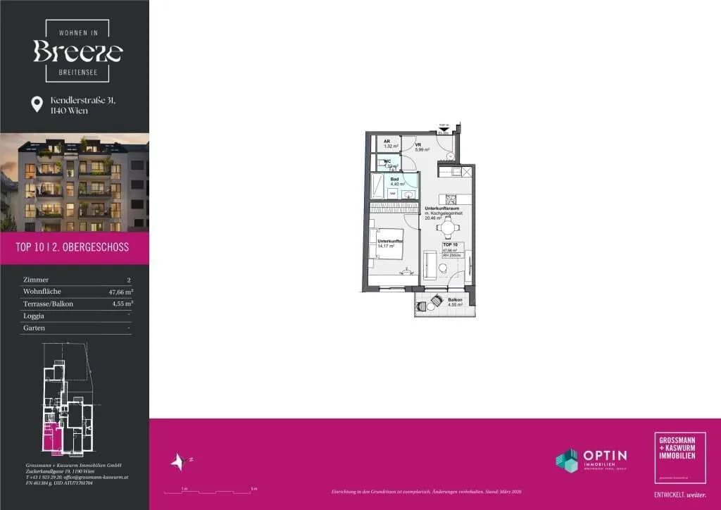 2-Zimmer-Wohnung kaufen in Wien – 47,66 m², € 345.438 – Bild 14 von 14