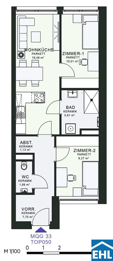 3-Zimmer-Wohnung mieten in Graz – 55,05 m², € 806 – Bild 24 von 24
