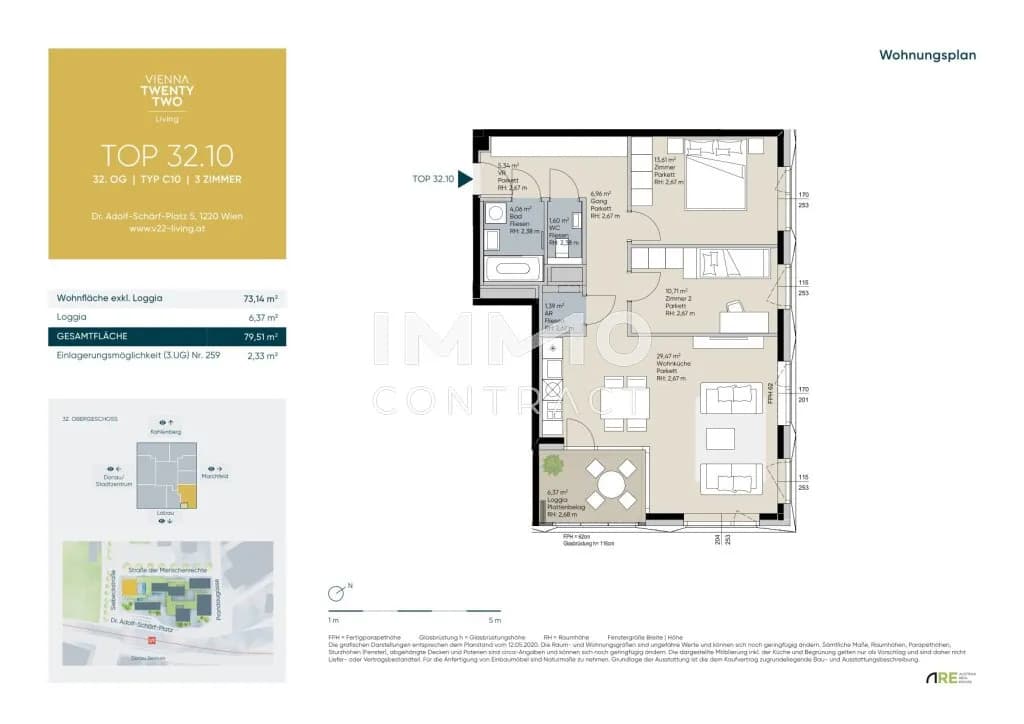 3-Zimmer-Wohnung kaufen in Wien – 73,14 m², € 799.000 – Bild 14 von 21