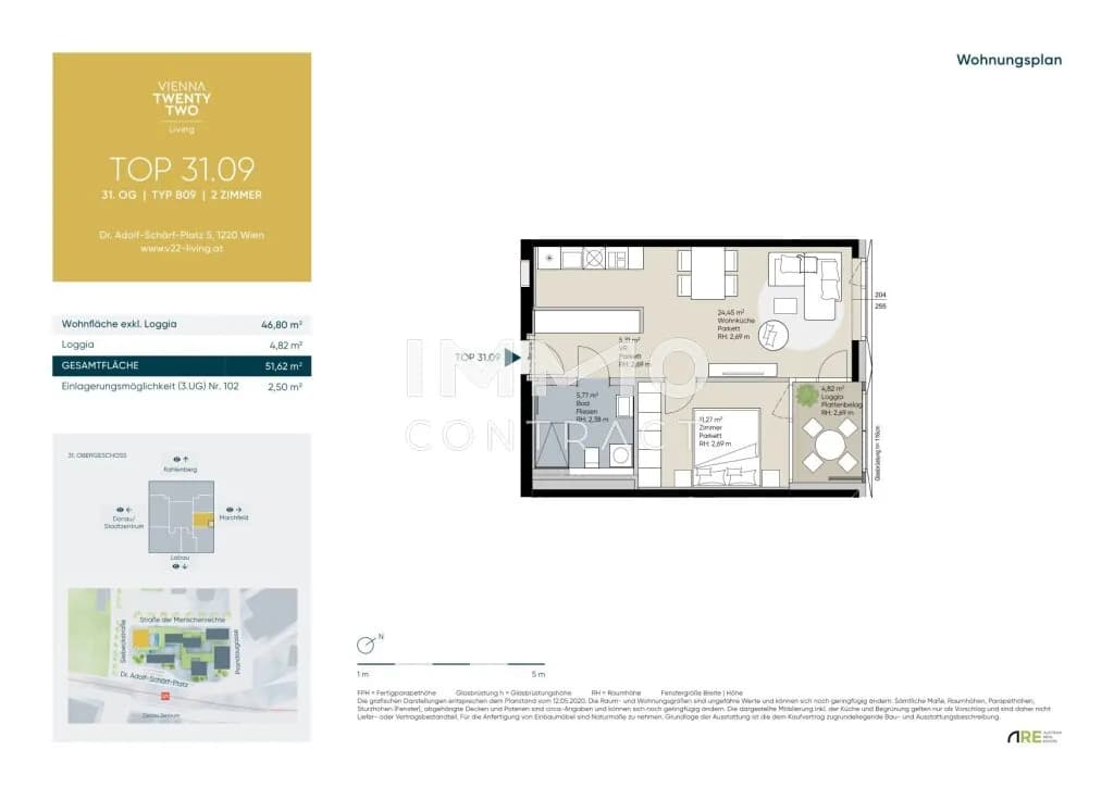2-Zimmer-Wohnung kaufen in Wien – 46,8 m², € 475.000 – Bild 14 von 14