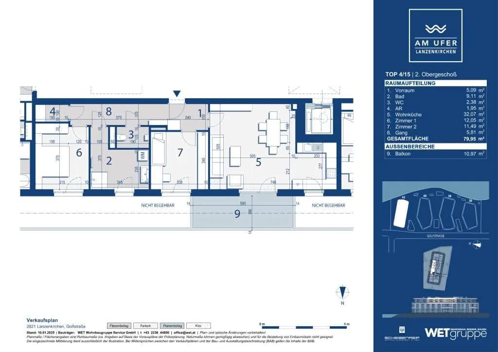 3-Zimmer-Wohnung kaufen in Wiener Neustadt Land – 79,95 m², € 404.300 – Bild 7 von 7