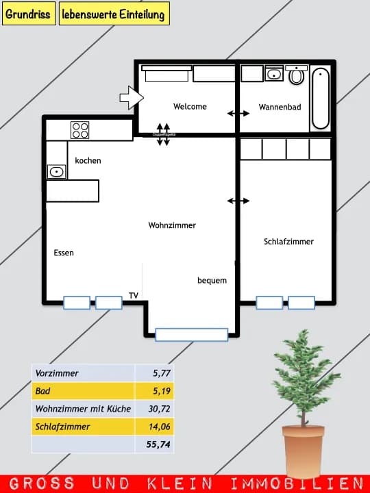2-Zimmer-Wohnung kaufen in Wien – 57 m², € 359.000 – Bild 2 von 26