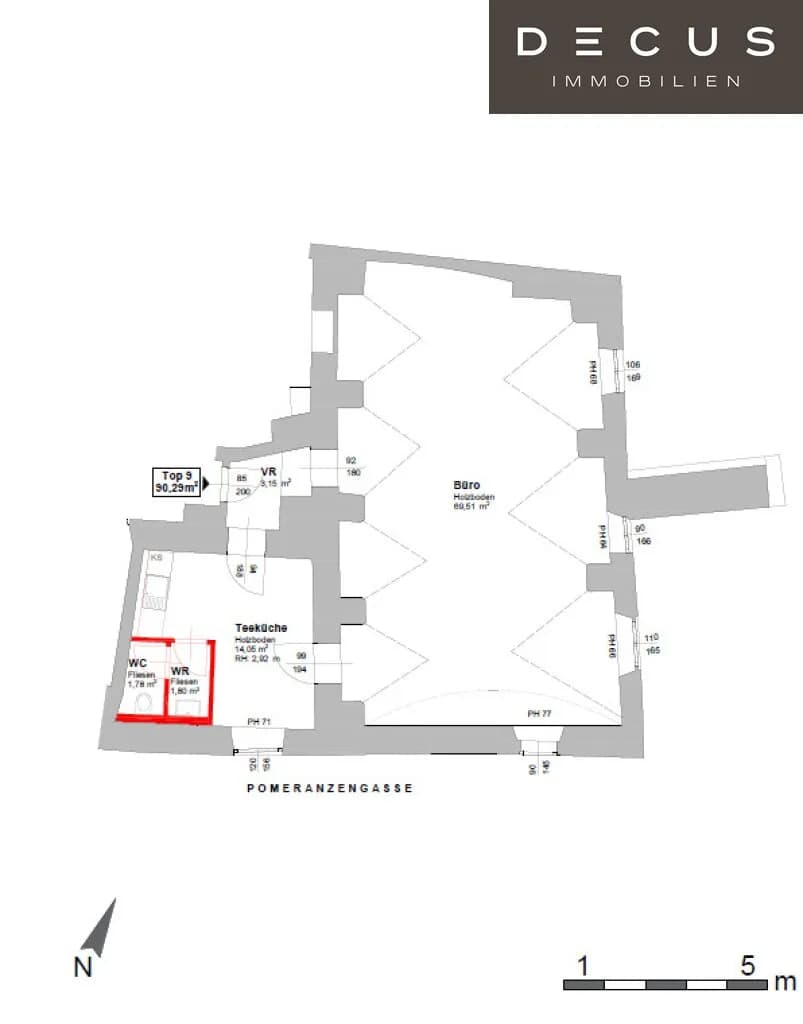 2-Zimmer-Gewerbeimmobilie mieten in Graz – 90 m², € 1.106 – Bild 8 von 8