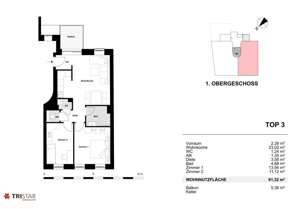 3-Zimmer-Wohnung kaufen in Wien – 75,52 m², € 449.000 – Bild 19 von 22