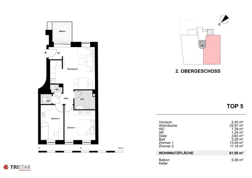 3-Zimmer-Wohnung kaufen in Wien – 75,52 m², € 449.000 – Bild 21 von 22