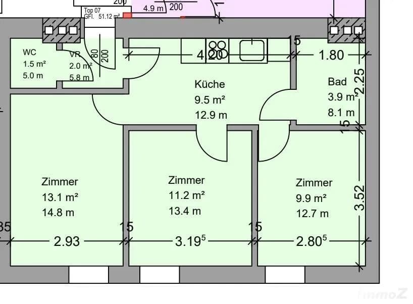 3-Zimmer-Wohnung mieten in Graz – 51,12 m², € 699 – Bild 21 von 21
