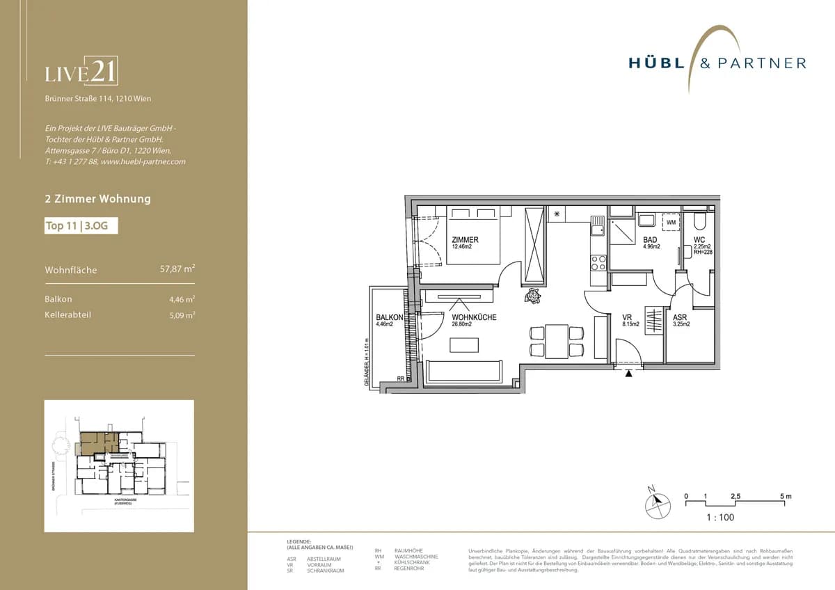 2-Zimmer-Wohnung kaufen in Wien – 57,87 m², € 330.216 – Bild 8 von 8