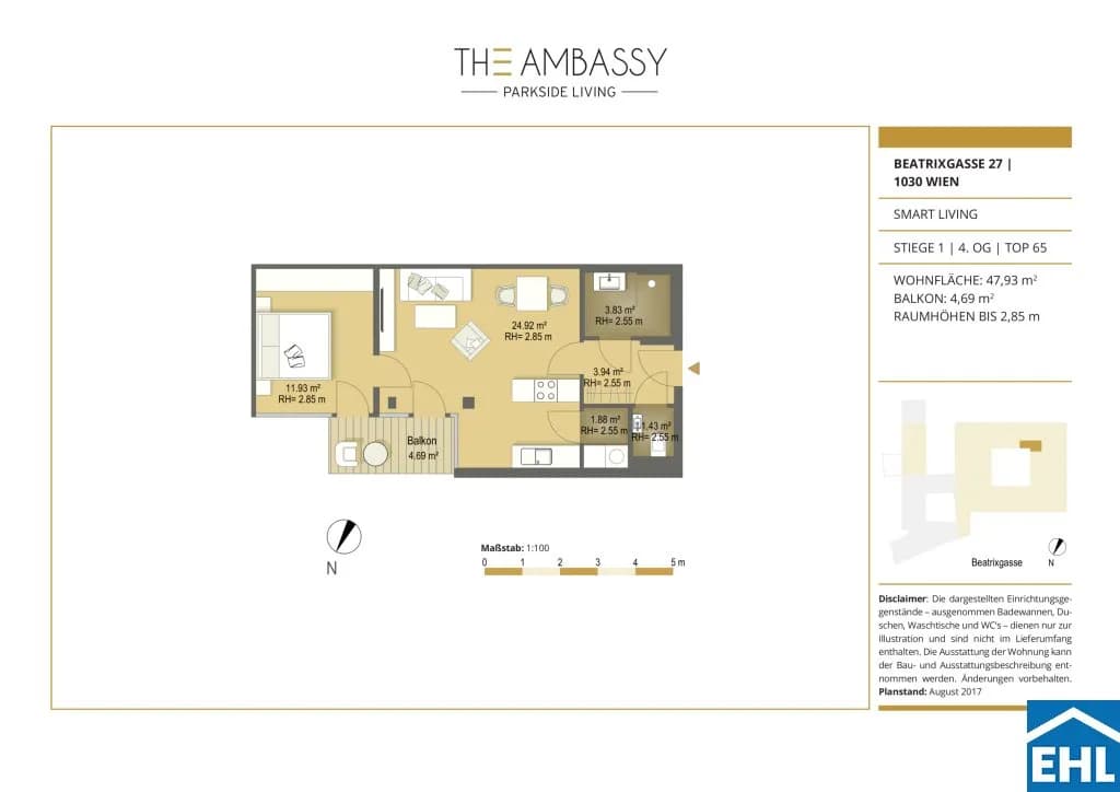 2-Zimmer-Wohnung mieten in Wien – 47,93 m², € 1.690 – Bild 12 von 12