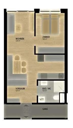 2-Zimmer-Wohnung mieten in Kufstein – 42,54 m²