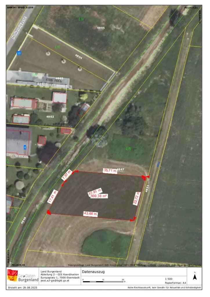 Grundstück kaufen in Oberwart – 900 m², € 26.000 – Bild 2 von 4