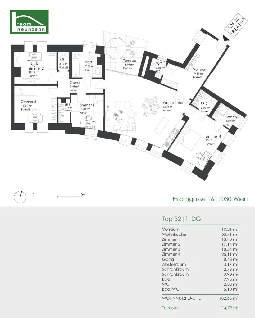 5-Zimmer-Wohnung mieten in Wien – 182,66 m², € 3.649 – Bild 41 von 41