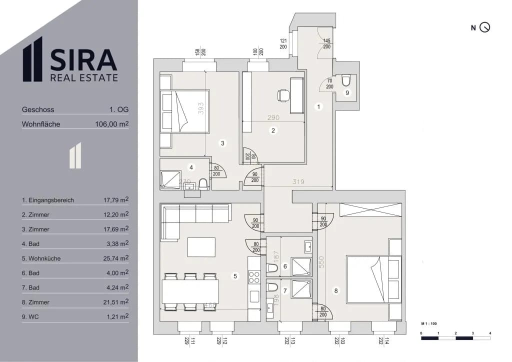 4-Zimmer-Wohnung kaufen in Wien – 106 m², € 699.000 – Bild 11 von 11