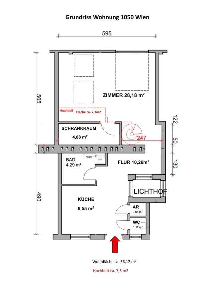 2-Zimmer-Wohnung kaufen in Wien – 56,12 m², € 375.000 – Bild 19 von 19