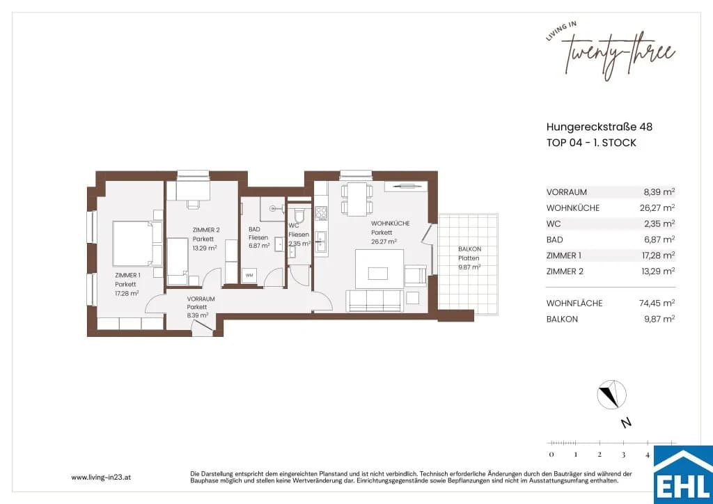 3-Zimmer-Wohnung kaufen in Wien – 74,74 m², € 439.000 – Bild 9 von 9