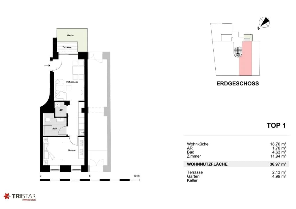 Wohnung kaufen in Wien – 37,08 m², € 209.000 – Bild 12 von 12