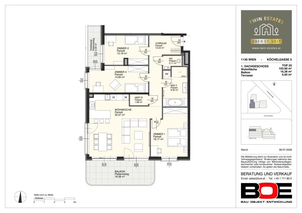 4-Zimmer-Wohnung kaufen in Wien – 103,9 m², € 1.069.000 – Bild 7 von 7