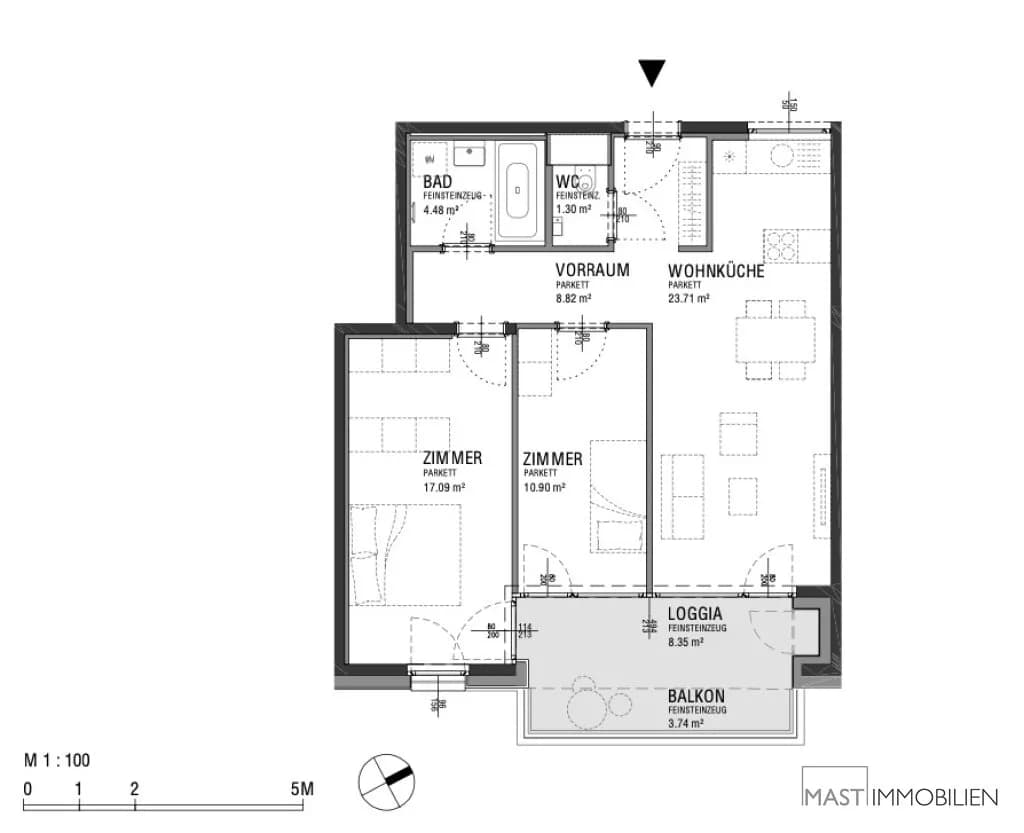 3-Zimmer-Wohnung kaufen in Wien – 74,65 m², € 429.000 – Bild 12 von 12