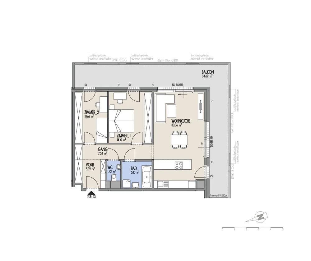 3-Zimmer-Wohnung kaufen in Wien – 74,9 m², € 516.000 – Bild 2 von 4
