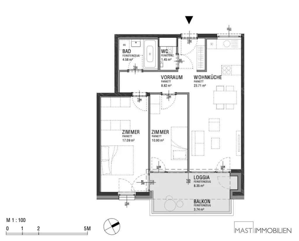 3-Zimmer-Wohnung kaufen in Wien – 74,89 m², € 441.000 – Bild 12 von 12